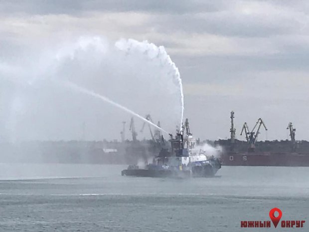В Администрации порта Пивденный прошла пробная ликвидация выброса аммиака (фото)